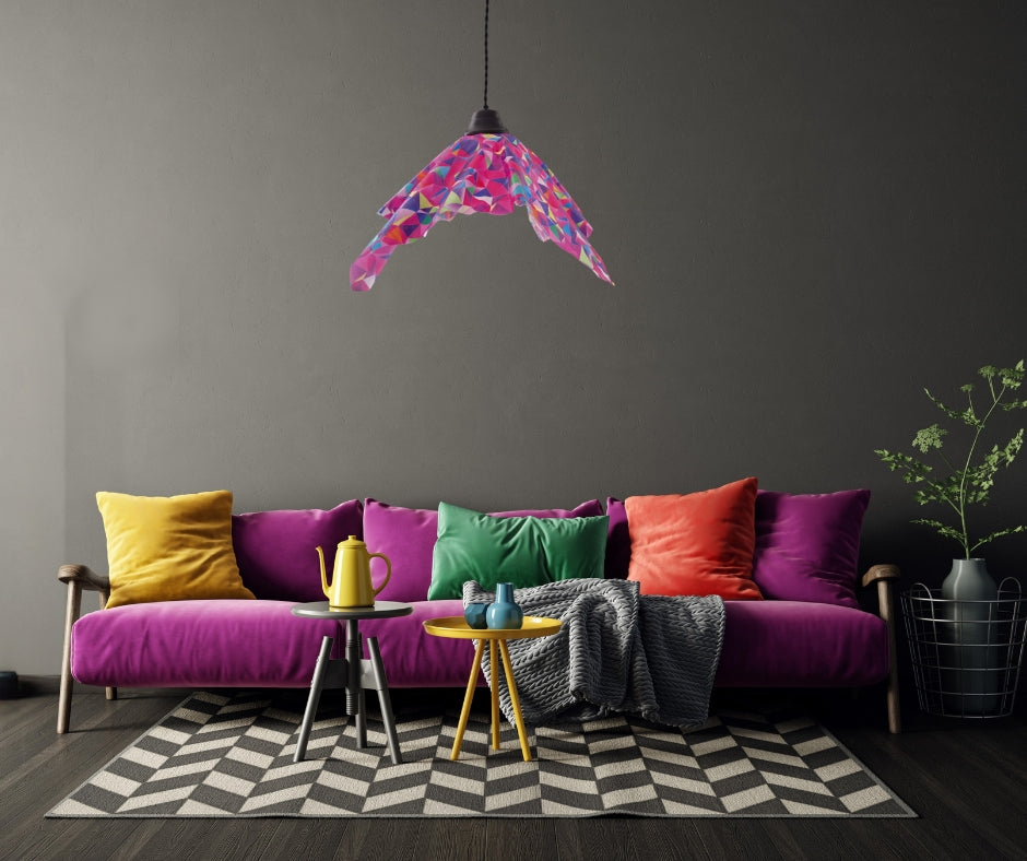 Neon Geometry Pendant Light