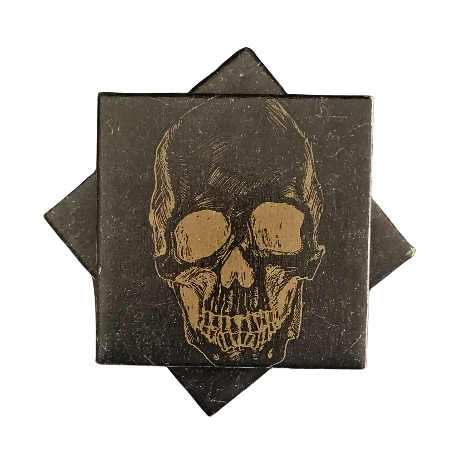 Black & Gold Skull Coasters