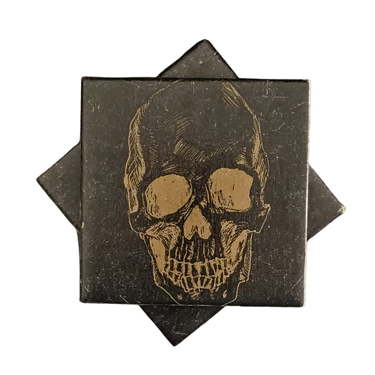 Black & Gold Skull Coasters