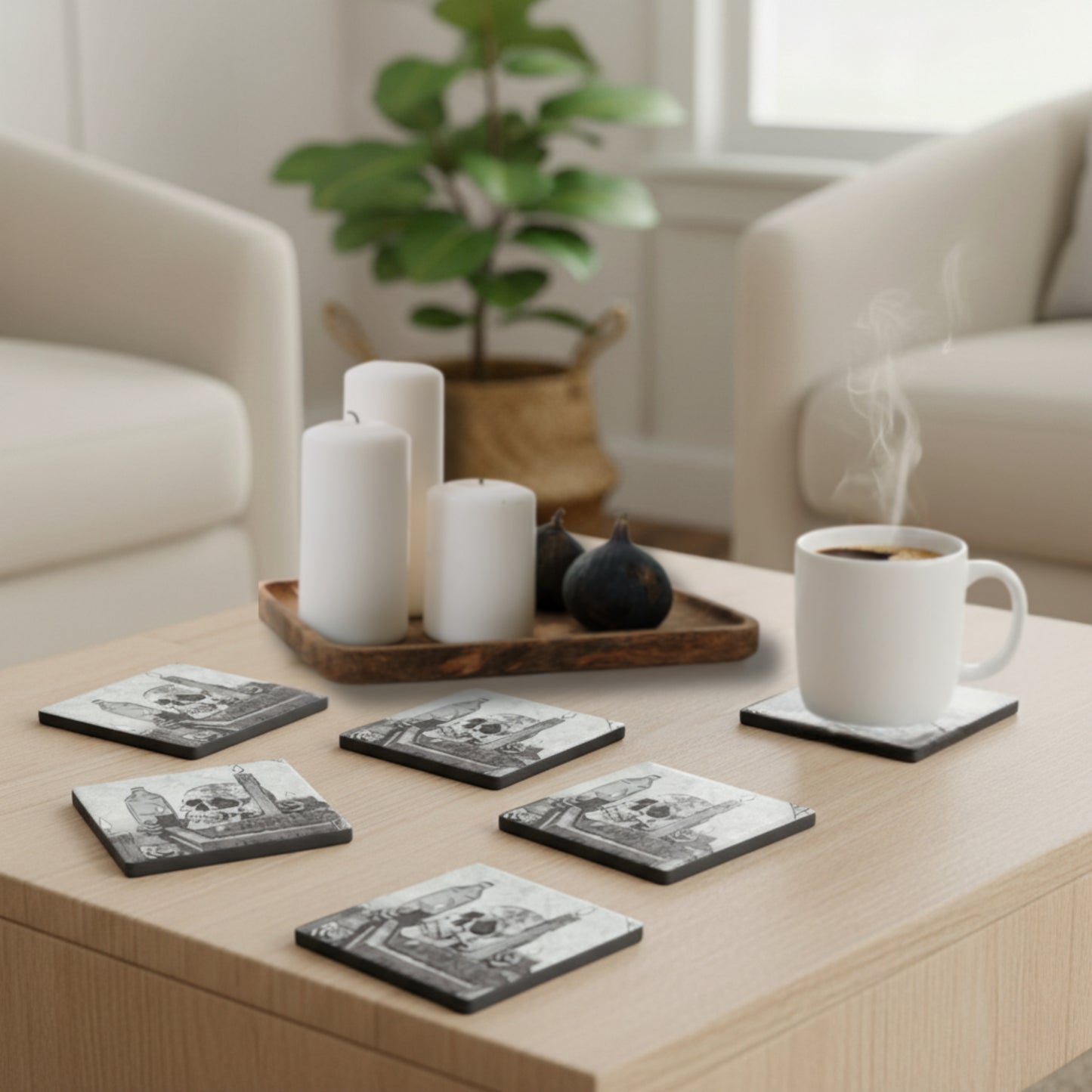 Literary Skull Coasters