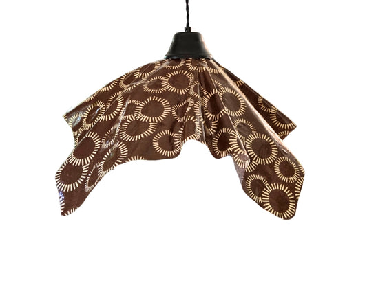 Rich Brown Batik Pendant Light