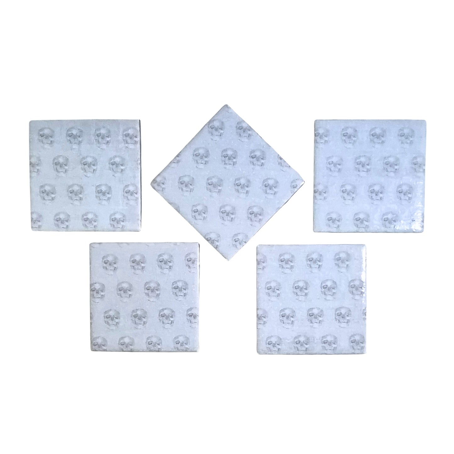 Silver Skulls Coasters