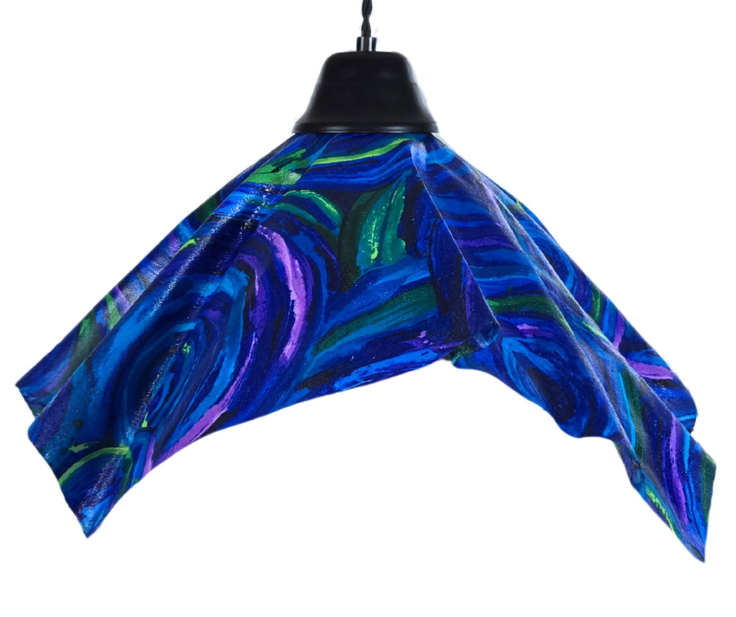 Swirling Blue Pendant Light